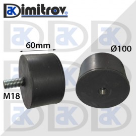 Антивибрационен тампон М18 х Ø 100 х 60 mm